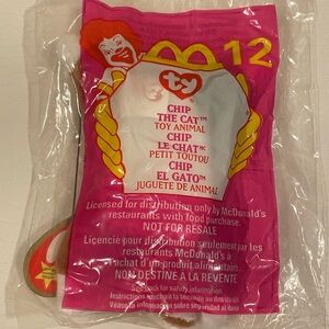 Ty Teenie Beanie Baby - Chip the Cat - McDonald’s Collectible